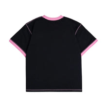 Cargar imagen en el visor de la galería, Rave Skateboards - DEKCIW Ringer Tee (Black/Pink)